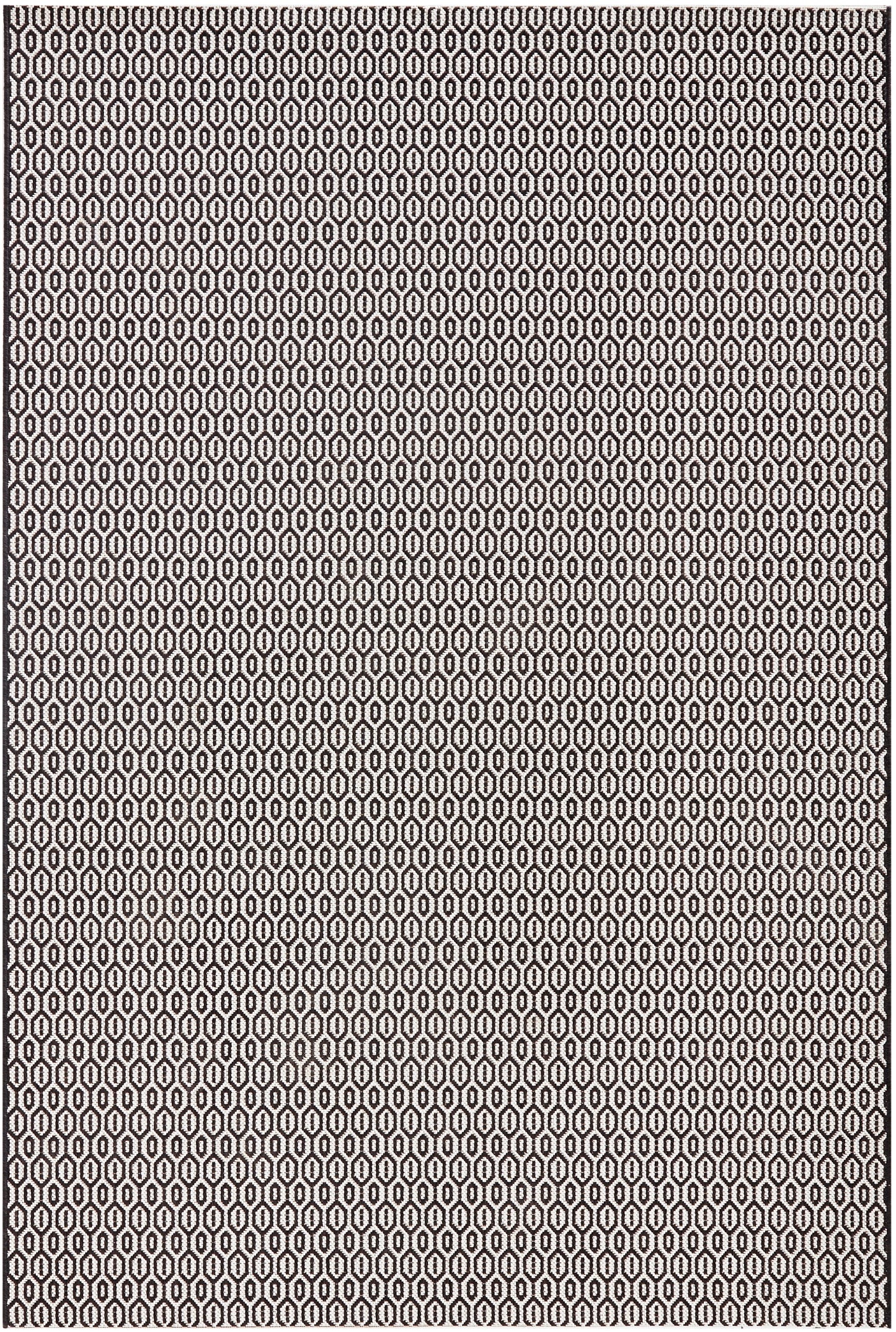 Plokščio pynimo lauko kilimas Coin 240x330 cm., juodas