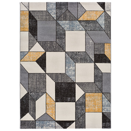 Trumpo plauko kilimas Gladys Graphic 160x230 cm., spalvotas