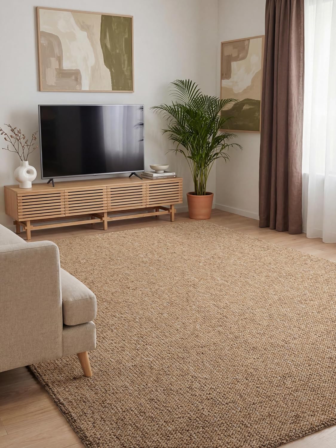 Trumpo plauko kilimas Rocco 120x170 cm., rudas
